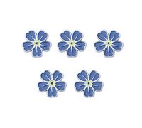 Forget Me Not Brooch,Creative Blue Cherry Blossom Badge Pin,Funeral Family Brooch,Elegant Souvenir,Memorabilia Decorations Gifts(5Pcs)