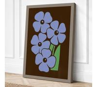 Forget Me Not Cluster Canvas Wall Art Print 18x12 Inch