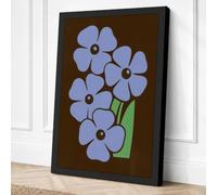 Forget Me Not Cluster Canvas Wall Art Print 24x16 Inch