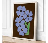 Forget Me Not Cluster Canvas Wall Art Print 24x16 Inch