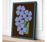 Forget Me Not Cluster Canvas Wall Art Print 36x24 Inch