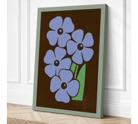 Forget Me Not Cluster Canvas Wall Art Print 36x24 Inch
