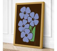 Forget Me Not Cluster Canvas Wall Art Print 36x24 Inch