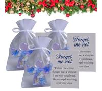 Forget Me Not Dried Flower Angel Keepsake - Hanging Ornament Timeless Gift for Remembrance, Comfort & Hope, Little Pocket Hug In Memory of The Dead That Provides Encouragement and Support