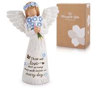 Forget Me Not Figurine Sympathy Gift for Loss of Loved One Best Friends Present Memorial Gift for Family Remembrance Gifts Angel Figurine Ornaments Best Friendship Hand-Painted Figurines Ornaments
