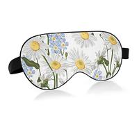 Forget-me-not Flower Breathable Sleeping Eyes Mask, Cool Feeling Eye Sleep Cover for Summer Rest, Elastic Contoured Blindfold for Women & Men Travel