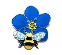 Forget Me Not Flower Brooch Pin Badge Decorations Memorabilia Gift, Alzheimer’s Dementia Awareness Badges