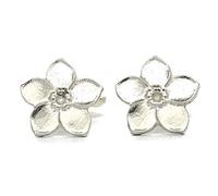 Forget-Me-Not Flower Cufflinks in Fine Pewter, Handcast Floral Design, Gentleman's Accessory, Tin Anniversary Gift