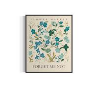Forget Me Not Flower Market Unframed Poster Art Print, Floral Wall art Decor, Botanical Artwork Bedroom Bathroom Living room Decoration 47 (Forget Me Not, 10"L x 8"W, Unframed)