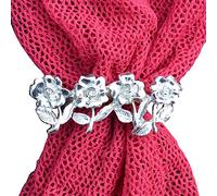 Forget Me Not Flower Scarf Ring, Handcast in Fine Pewter by William Sturt