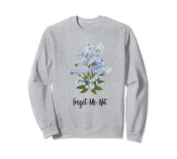 Forget Me Not Garden Flower Floral Ornament Sweatshirt