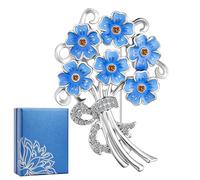 Forget Me Not Pin Badge Hydrangea Lapel Brooch