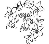 'Forget Me Not' Rubber Stamp - Unmounted Design for Crafting & Scrapbooking, A8 (RS00017501)