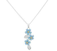 Forget Me Not Silver Plated Cascade Necklace