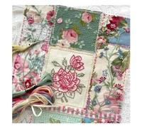 Forget Me Not Slow Stitch & Embroidery Kit, Beginner-Friendly Forget Me Not Slow Stitch & Embroidery Kit, Slow Cross Stitch Kits with Fabric for Hand Craft Lover Gift (Rose)