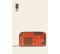 Forget Me Not Wallet - Lattice Flower Tile Conker Orla Kiely Orange One Size