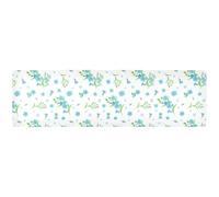 Forget-me-nots Blue Flowers Trivet Kitchen Anti Slip Table Runners, Extra Large Plates Mat for Hot Dishes and Pots, 100x30cm Farm Decor DIY