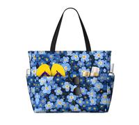 Forget Me Nots Printed High-Capacity Beach Travel Bag to Meet All Your Travel Needs