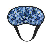 Forget Me Nots Printed Sleep Black Edge Eye Mask, with Good Shading Effect, is an Ideal Choice for Travel, Meditation, Etc