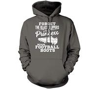 Forget The Glass Slippers, This Princess Wears Football Boots - Kids Unisex Hoodie - Football Footie Soccer - Age 12/13 Grey