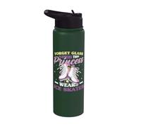 Forget The Glass Slippers This Princess Wears Ice Skates Stainless Steel Insulated Water Bottle