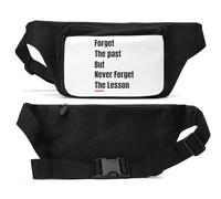 Forget The Past But Never Forget The Lesson Unisex Waist Bag Black