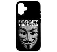 Forget The Rules Hacker Mask Picture From Words Freedom Case for iPhone 16
