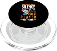 Forget The Silence Now The Sax Player Is Here Fun Saxophone PopSockets PopGrip for MagSafe