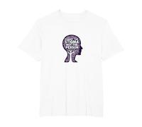 Forget The Stigma Not The Person Mental Health Awareness T-Shirt, Men's Big and Tall, White, 5X Tall