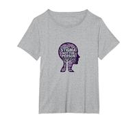 Forget The Stigma Not The Person Mental Health Awareness T-Shirt, Women's Plus, Heather Grey, 5X
