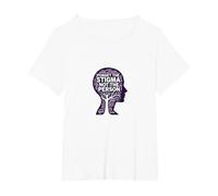 Forget The Stigma Not The Person Mental Health Awareness T-Shirt, Women's Plus, White, 5X