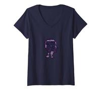 Forget The Stigma Not The Person Mental Health Awareness V-Neck T-Shirt, Women, Navy, XL