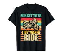 Forget Toys I just wanna Ride Retro Little Rider Dirt Bike T-Shirt