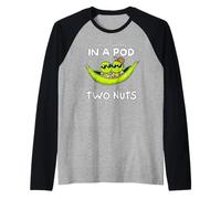 Forget Two Peas in A Pod More Like Nuts Sibling Hippie Fun Raglan Baseball Tee