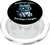 Forgetful Cat Meme - Cartoon Kawaii Humor PopSockets PopGrip for MagSafe