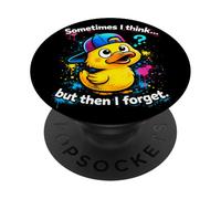 Forgetful Duck Meme - Cartoon Kawaii Humor PopSockets Adhesive PopGrip