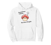 Forgetful Mushroom Meme - Cartoon Kawaii Humor Pullover Hoodie