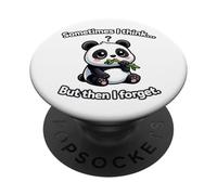 Forgetful Panda Meme - Cartoon Kawaii Humor PopSockets Adhesive PopGrip