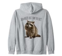 Forgetful Raccoon "Now WHERE Did I Park The Car?" Zip Hoodie
