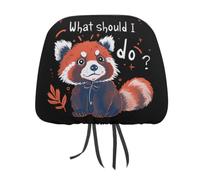 Forgetful Red Panda Car Seat Headrest Protector 1 PCS