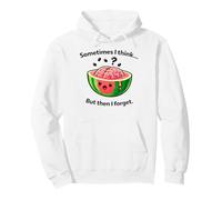 Forgetful Watermelon Meme - Cartoon Kawaii Humor Pullover Hoodie