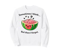 Forgetful Watermelon Meme - Cartoon Kawaii Humor Sweatshirt