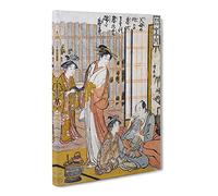 Forgetting Filial Piety By Torii Kiyonaga Canvas Print | Gallery Wrapped 30mm Frame Wall Art | 24x16 inches | Ready to Hang | Asian Picture | Living Room Bedroom Lounge Office