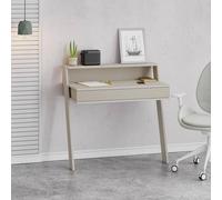 FORGEVIO 1 Drawer Office Desk Wallmounted Modern Furniture in Beige FORGEVIO Beige