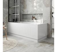 FORGEVIO 1700mm Front Bath Panel & 700mm End Bath Panel in White FORGEVIO White