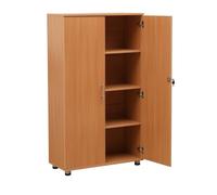 FORGEVIO Beech Storage Cabinet 2 Door Lockable Office in Natural | Size: 0.6m2 FORGEVIO Natural 0.6m2