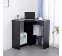 FORGEVIO Black Computer Desk PC Laptop Table Corner Home Office Study Gaming FORGEVIO Black