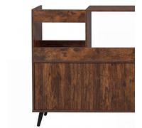 FORGEVIO Brown Record Player Stand 300+ Album Storage Turntable Cabinet FORGEVIO Brown