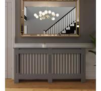 FORGEVIO Cover Grey Vertical Slat X-Large MDF Elegant Home Décor Solution FORGEVIO Grey