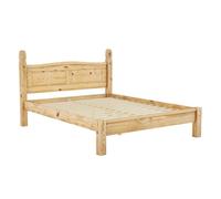 FORGEVIO Double Bed Low Foot End 4FT6 Solid in Natural | Size: Cot FORGEVIO Natural Cot